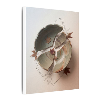 Dawn Ceramic Bowl Canvas Art - Japandi Fukinsei