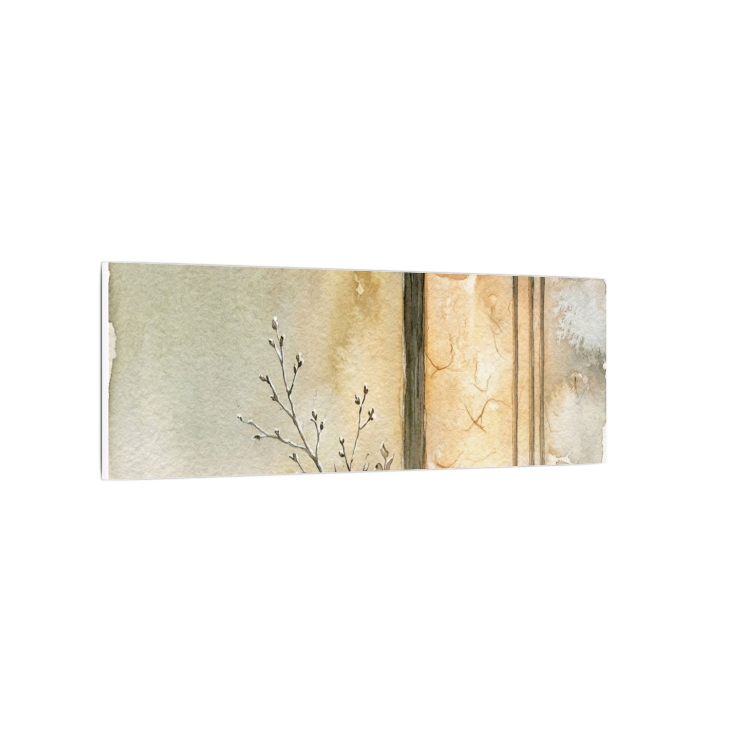 Ma Shoji Screen Canvas Art - Japandi Watercolor