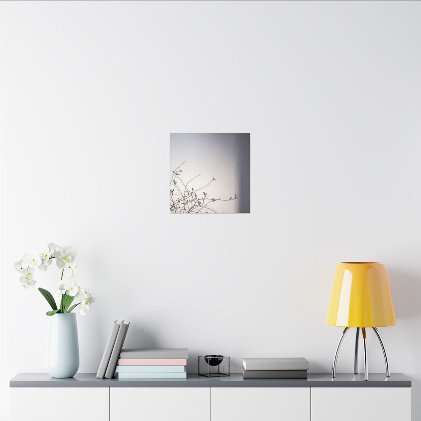 Japandi Shadow Play in Dawn | Japanese Pattern Canvas Art