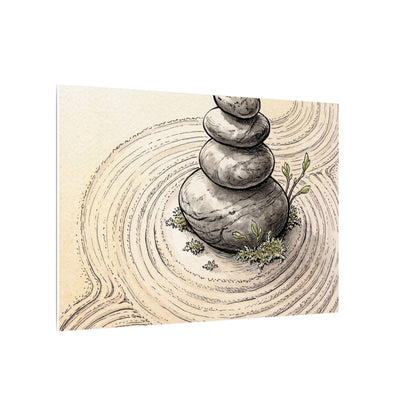 River Stones Spring Canvas Art | Zen Serene Design