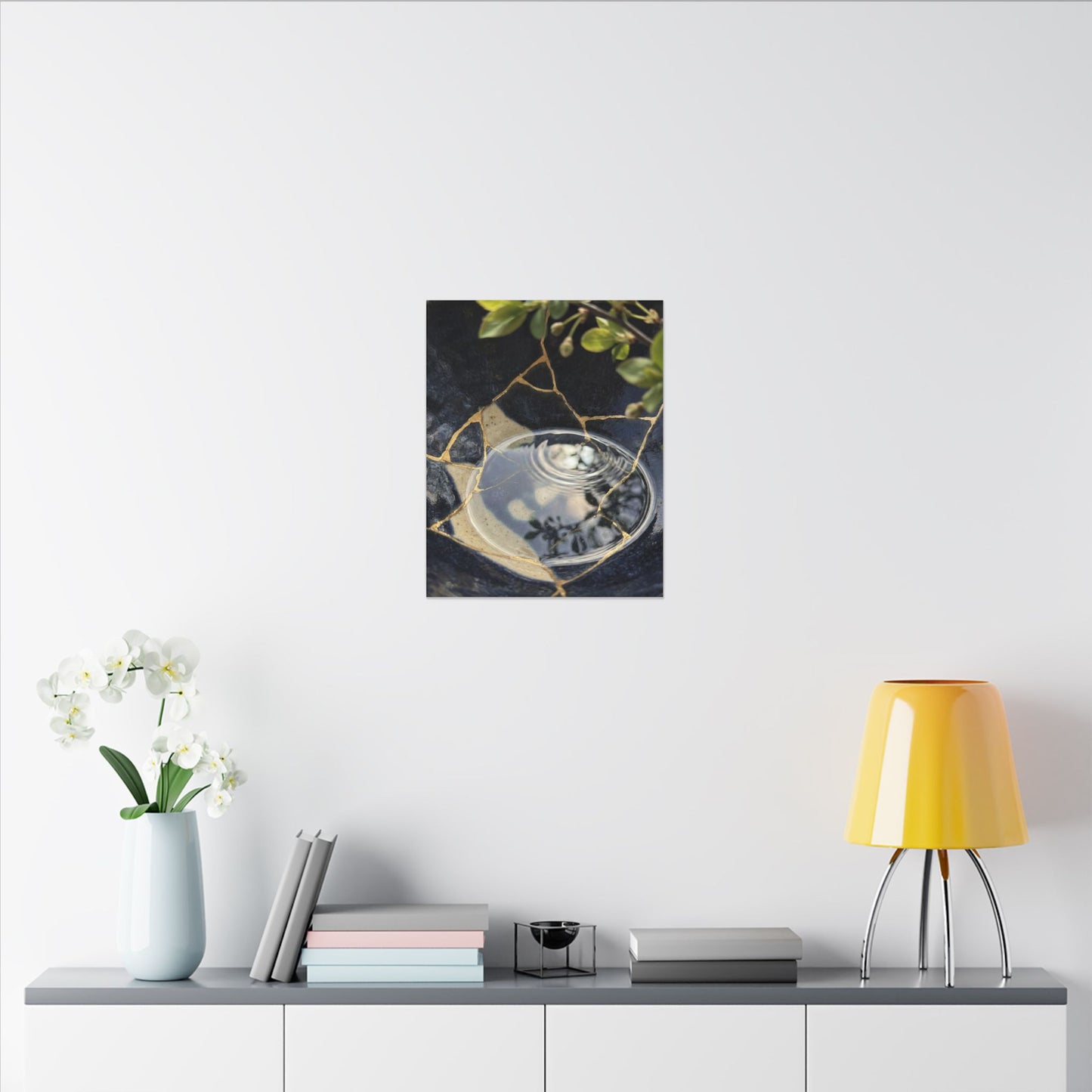 Water Ripple Spring Canvas Art | Kintsugi Beautiful Design