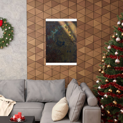 Rust Patina Spring Wall Art Print | Dark Japandi Luxurious Design