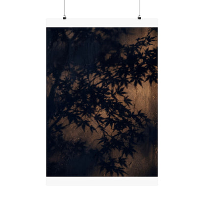 Shadow Play Shadow Zen Wall Art Print | Atmospheric Dark Japandi Art