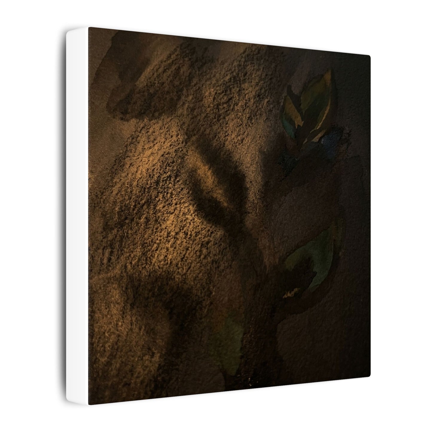 Candlelight Shadow Play Canvas Art - Dark Japandi Ma