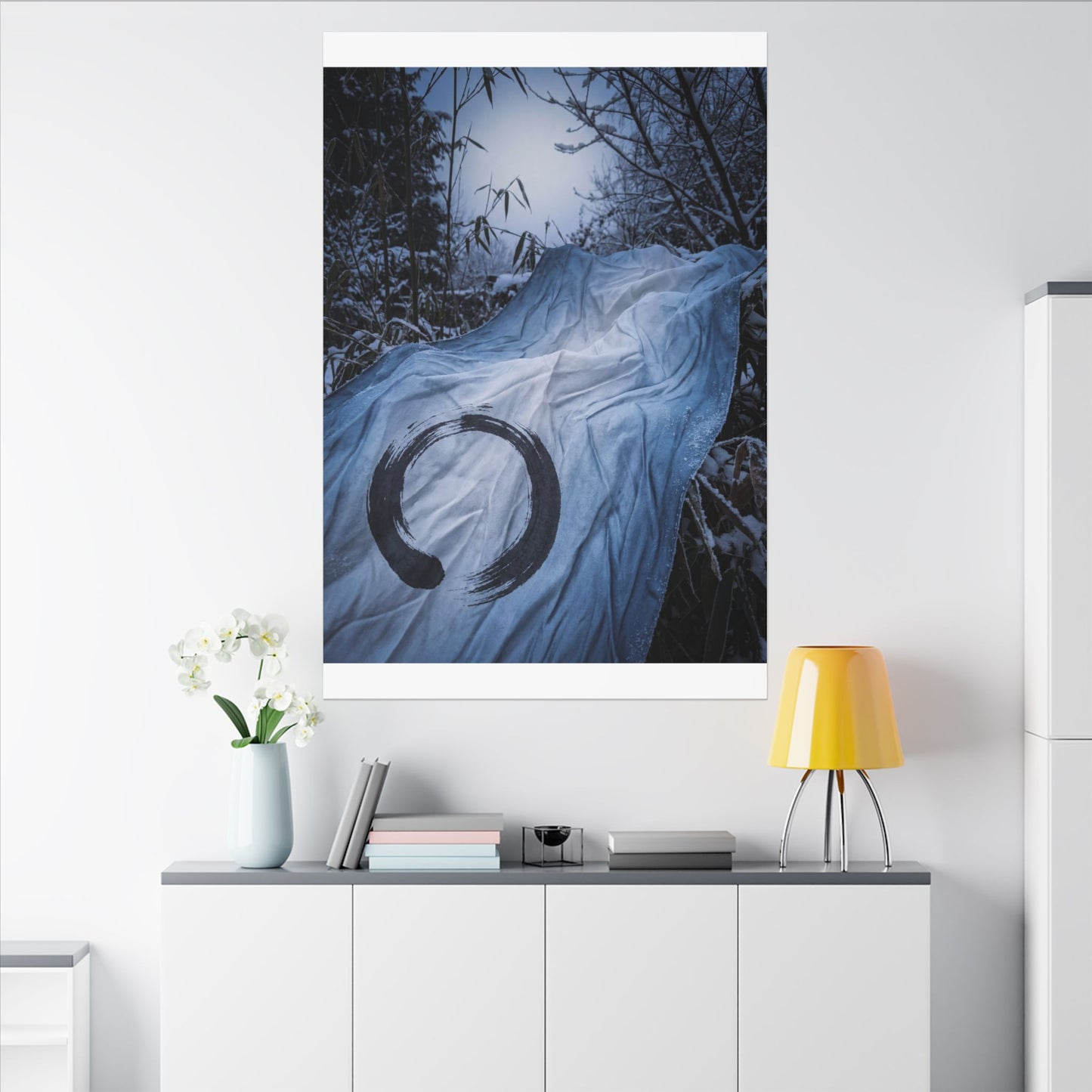 Moonlight Silk Drape Canvas Art - Zen Datsuzoku