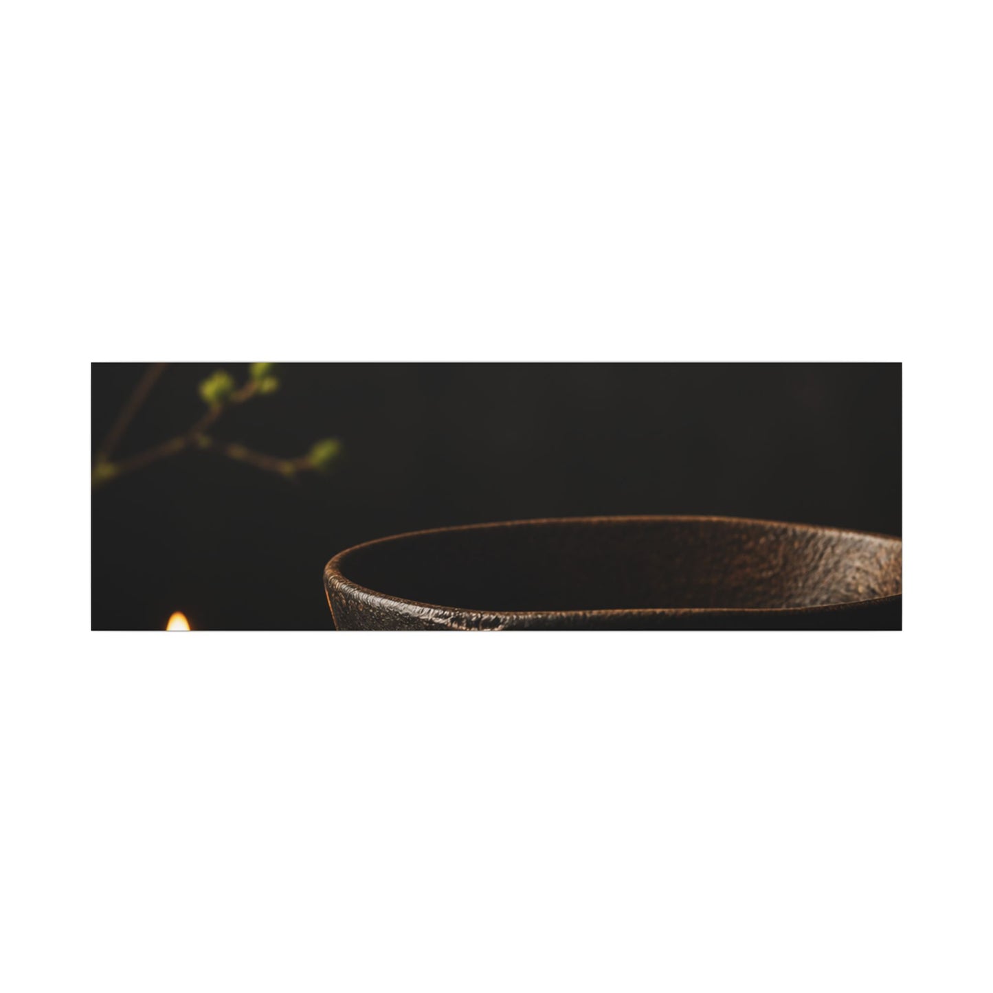 Moody Ceramic Bowl Canvas Art - Shadow Zen Dark Japandi