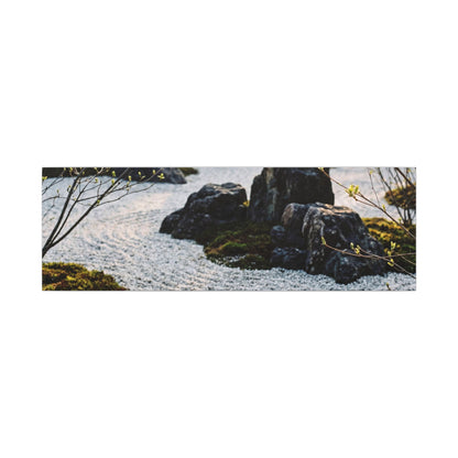 Zen Tea Ceremony in Golden Hour | Karesansui Canvas Art