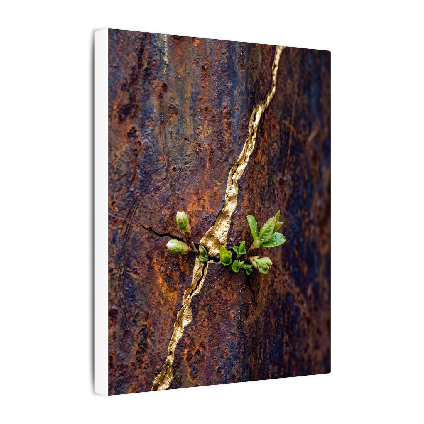 Overcast Rust Patina Canvas Art - Kintsugi Datsuzoku