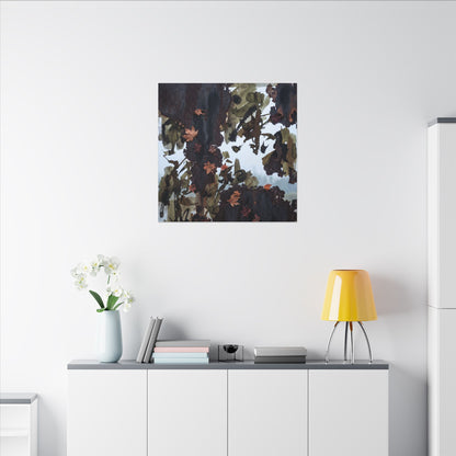 Rust Patina Charcoal Ink Canvas Art | Sophisticated Dark Japandi Art
