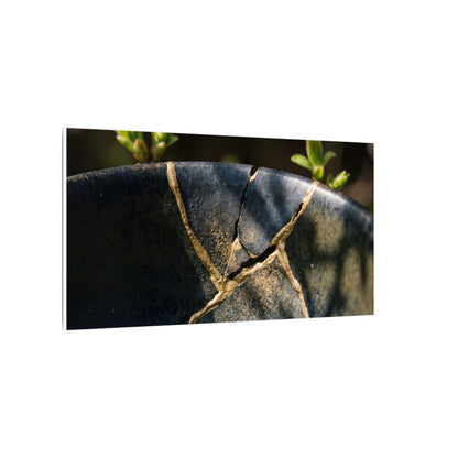 Seijaku Broken Pottery Canvas Art - Dark Japandi Shadow Zen