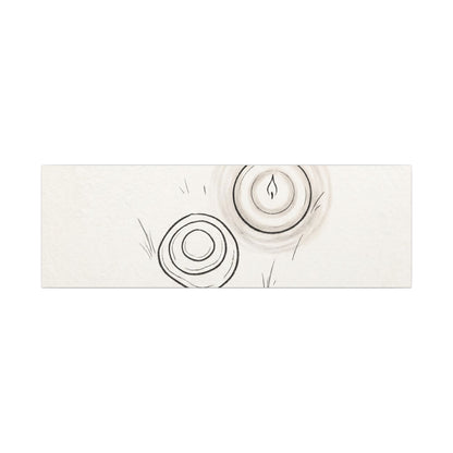 River Stones Canvas Art | Winter Japandi Minimal Line Art