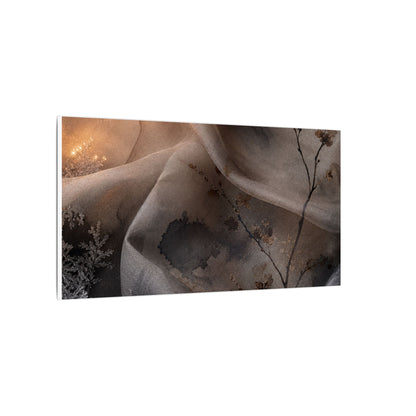 Japandi Silk Drape in Candlelight | Watercolor Canvas Art