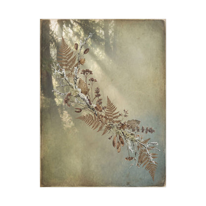 Winter Dried Flowers Forest Whimsy Canvas Art | Earthy Decor