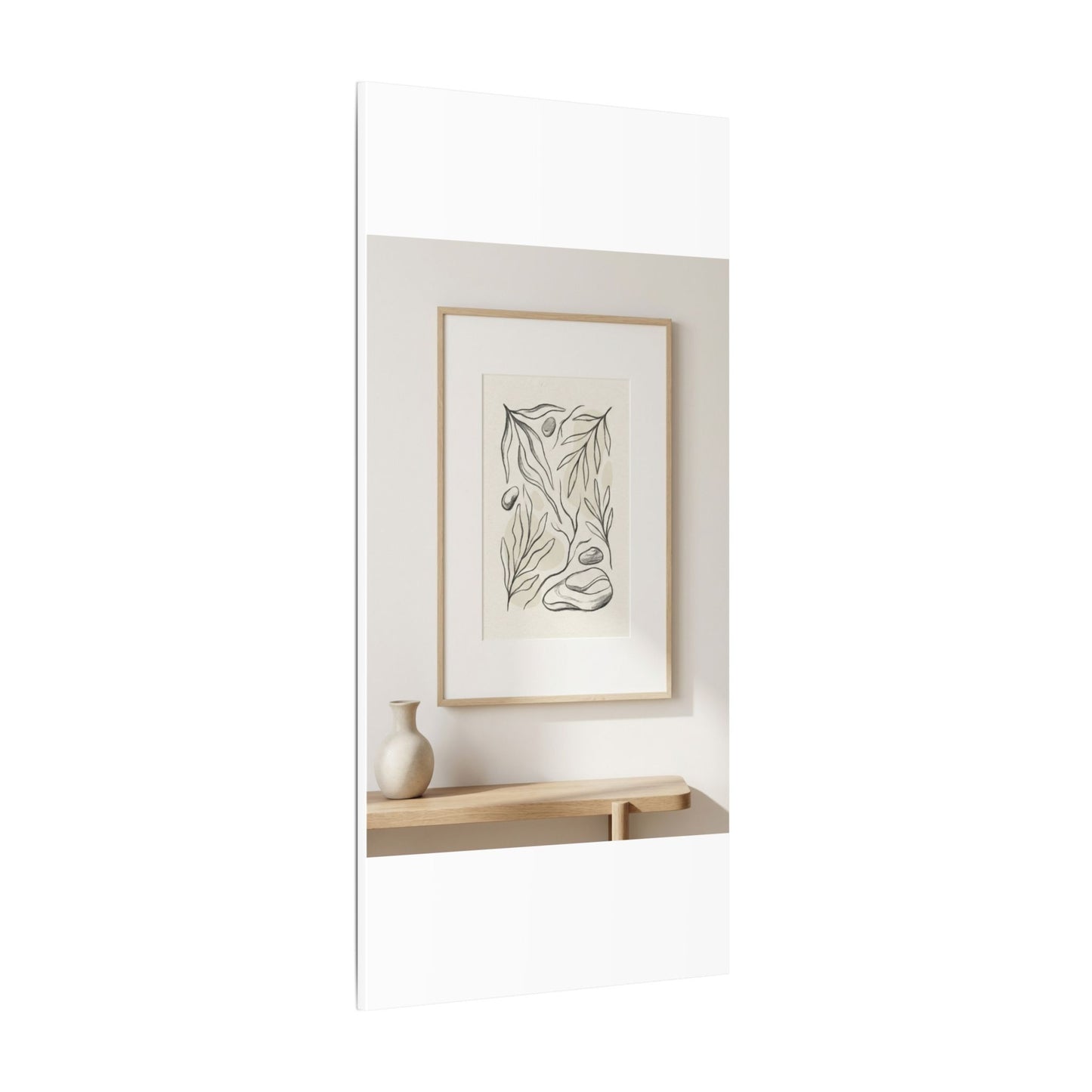 Japandi Charcoal Canvas Art