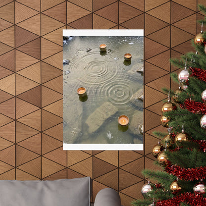 Fukinsei Water Ripple Wall Art Print - Japandi Japanese Pattern