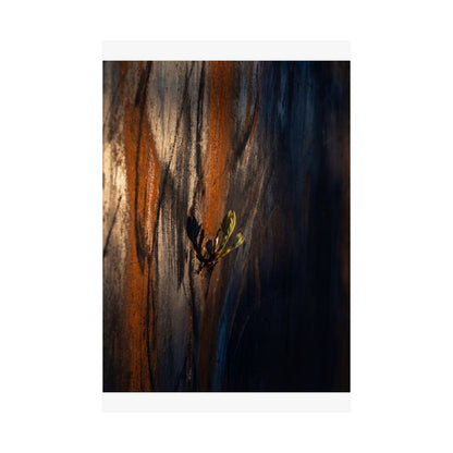 Rust Patina Spring Wall Art Print | Dark Japandi Sophisticated Design