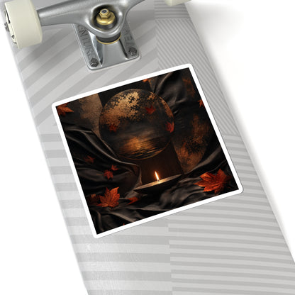 Candlelight Silk Drape Sticker - Dark Japandi Kanso