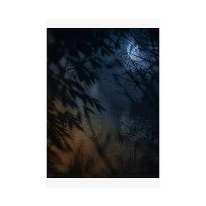 Kanso Shadow Play Wall Art Print - Dark Japandi Shadow Zen