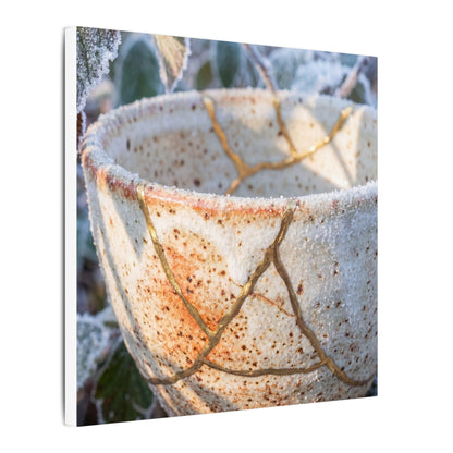 Resilient Ceramic Bowl Canvas Art - Gold Vein Kintsugi