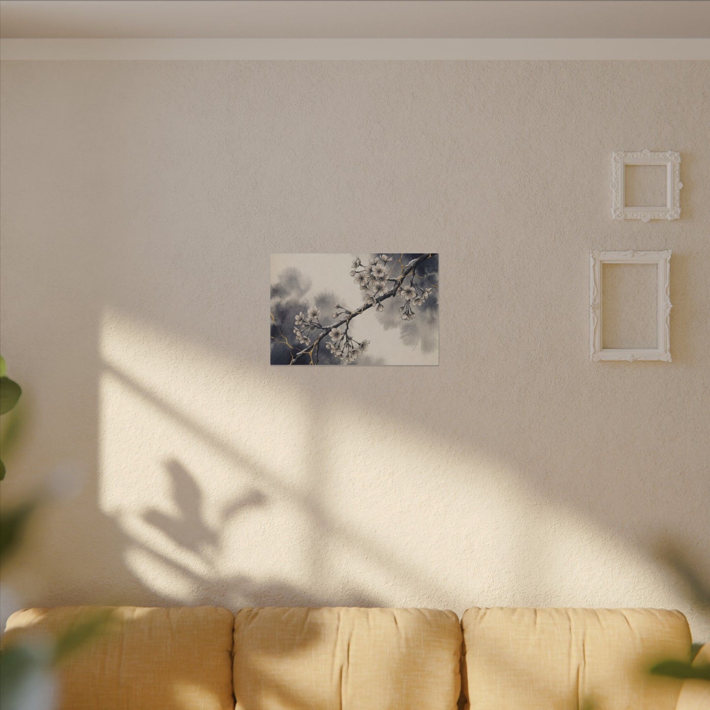 Ma Cherry Blossom Canvas Art - Kintsugi Gold Vein
