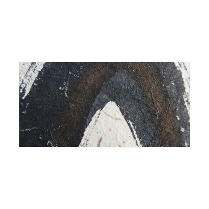 Moody Ink Brushstroke Canvas Art - Moody Minimal Dark Japandi
