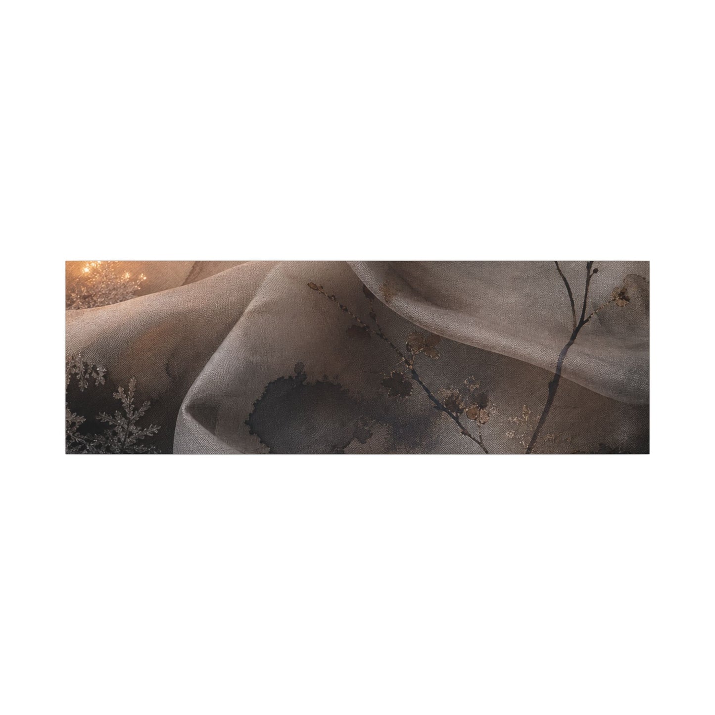 Japandi Silk Drape in Candlelight | Watercolor Canvas Art