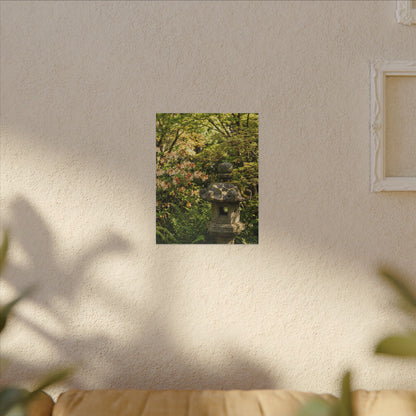 Spring Stone Lantern Gold Repair Canvas Art | Beautiful Decor