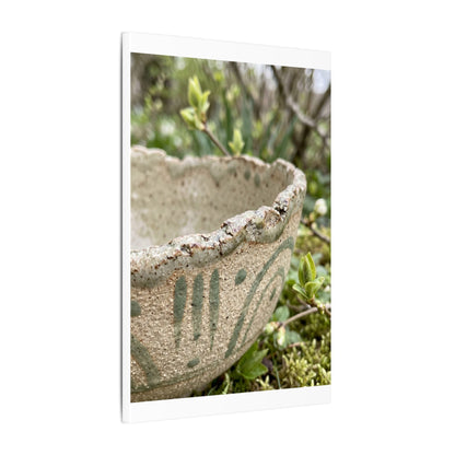 Elegant Ceramic Bowl Canvas Art - Japanese Pattern Japandi