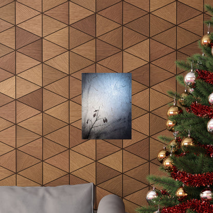 Japandi Shoji Screen in Moonlight | Texture Wall Art Print