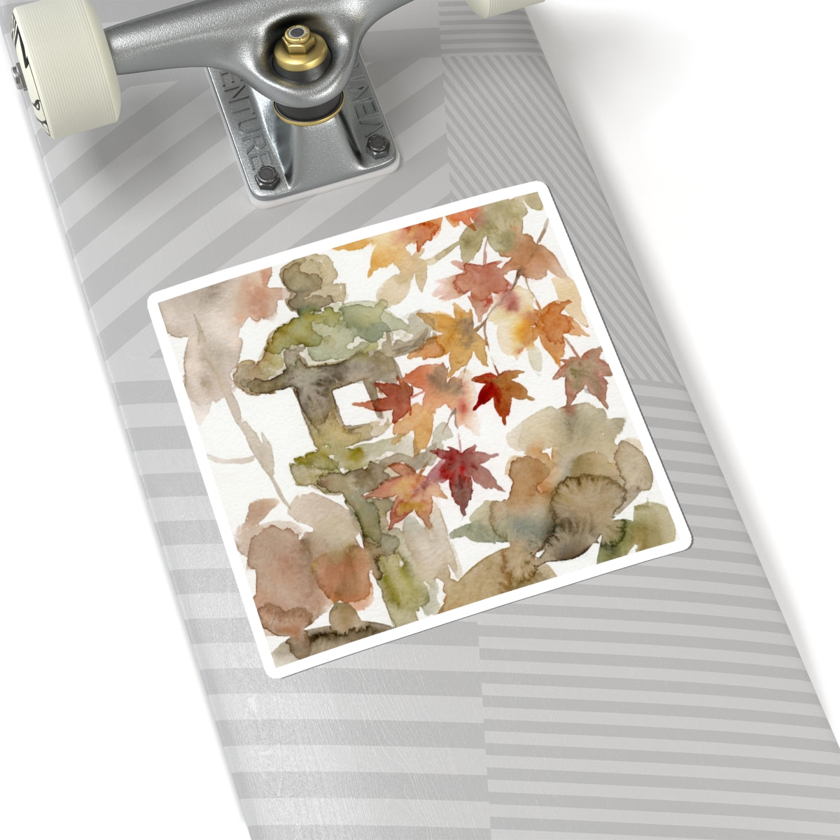 Stone Lantern Sticker | Autumn Japandi Watercolor Art Art Print