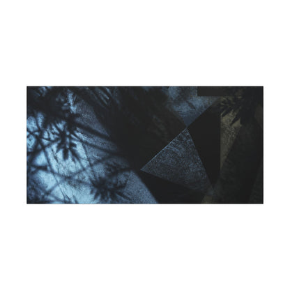 Shadow Play Winter Canvas Art | Dark Japandi Luxurious Design