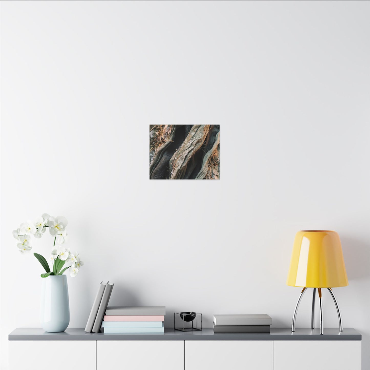 Silk Drape Winter Canvas Art | Japandi Cozy Design