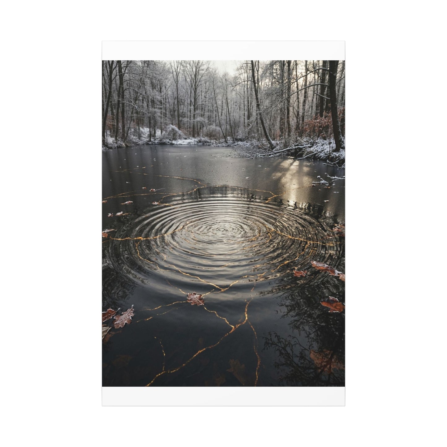 Water Ripple Broken Beauty Canvas Art | Artful Kintsugi Art