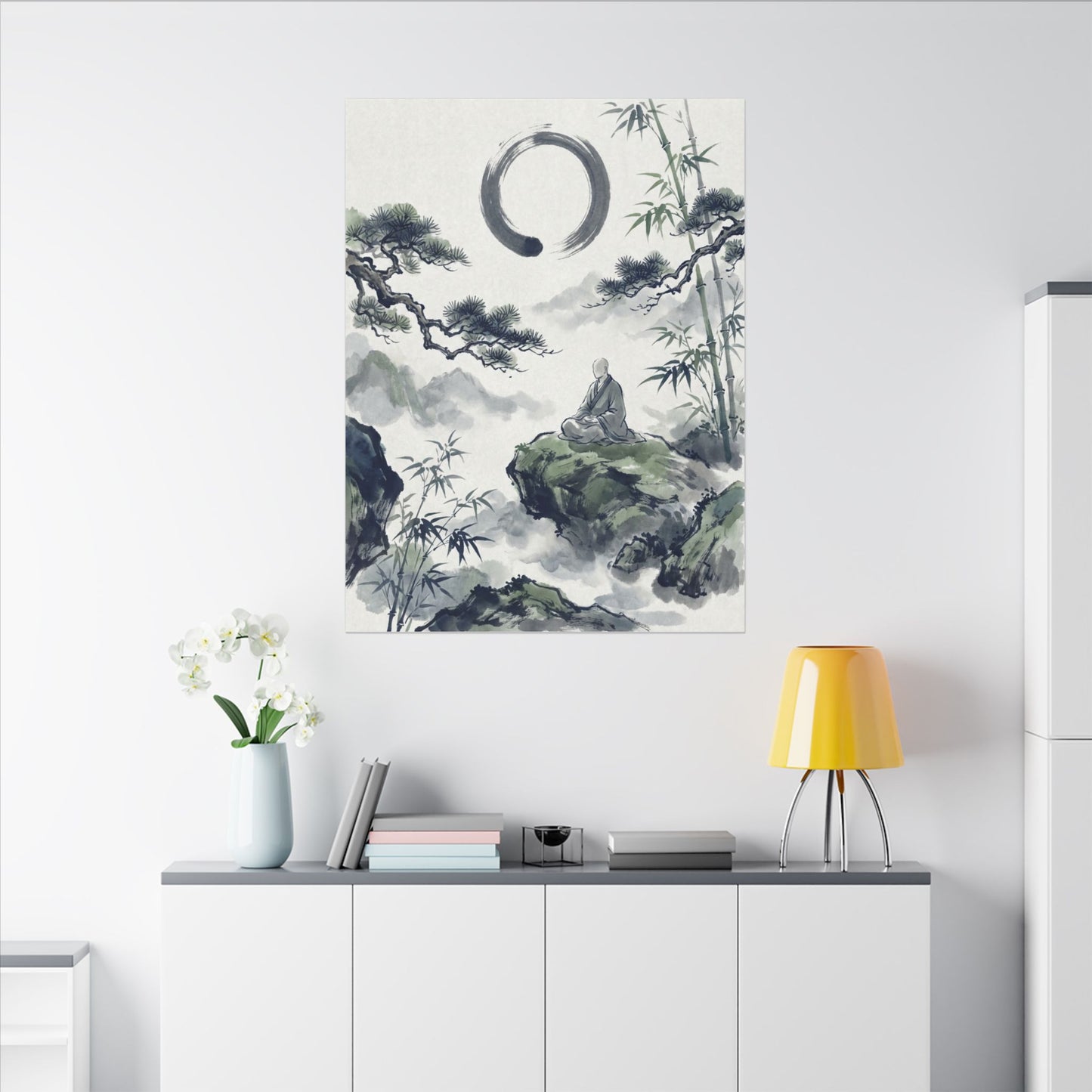 Zen Sumi-e Canvas Art