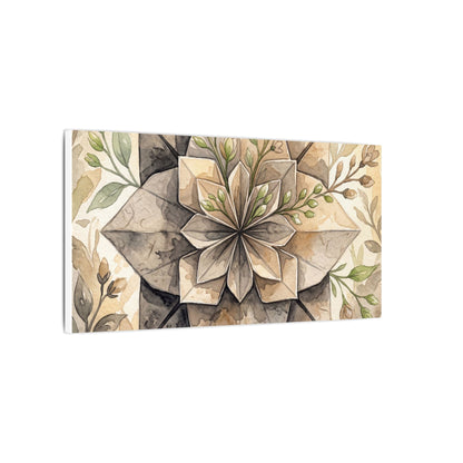Warm Paper Fold Canvas Art - Watercolor Japandi