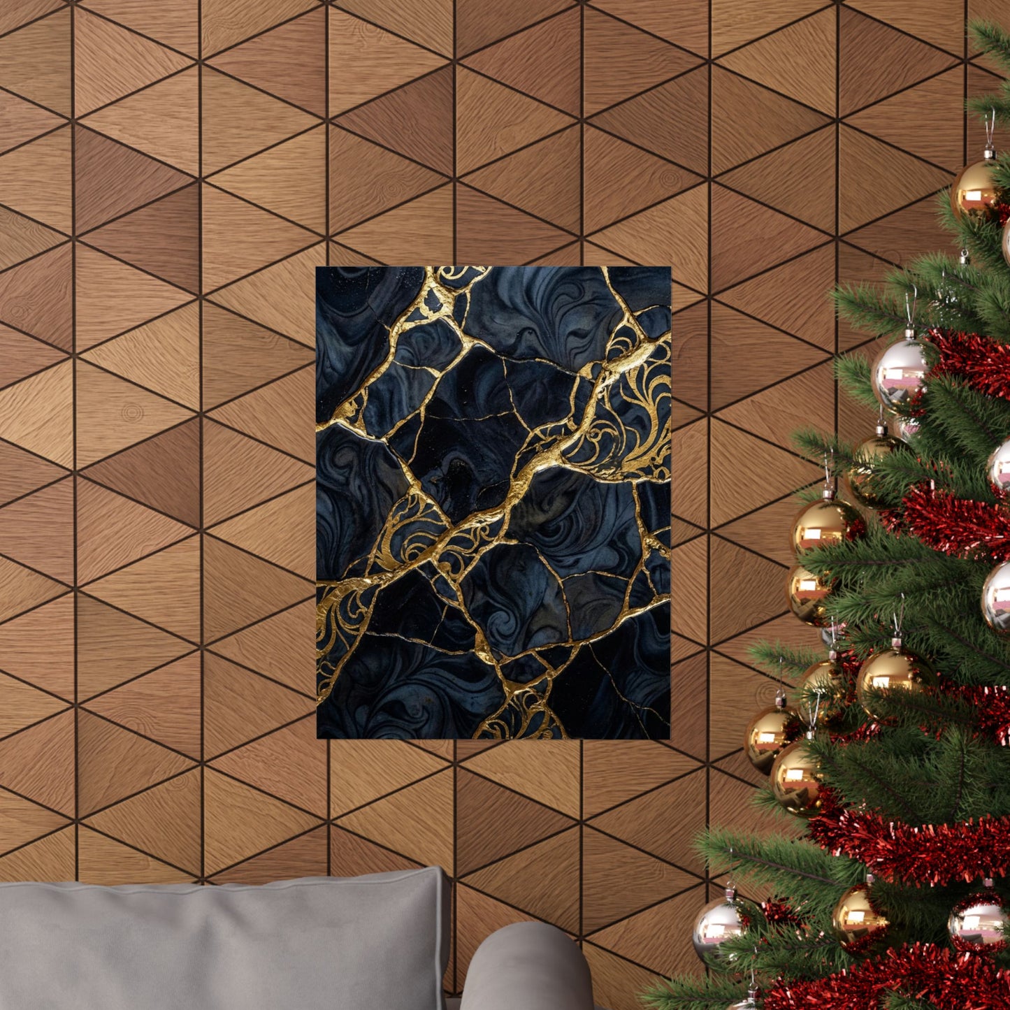 Kintsugi Gold Vein Wall Art Print