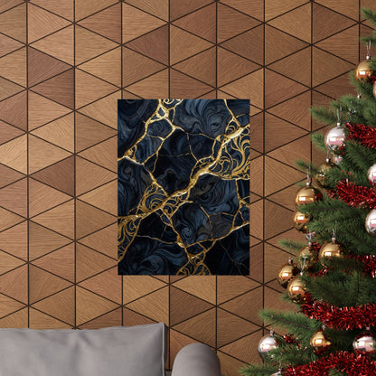 Kintsugi Gold Vein Wall Art Print