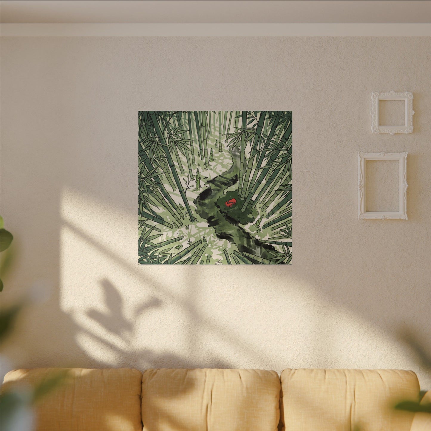 Peaceful Bamboo Grove Canvas Art - Ukiyo E Inspired Zen