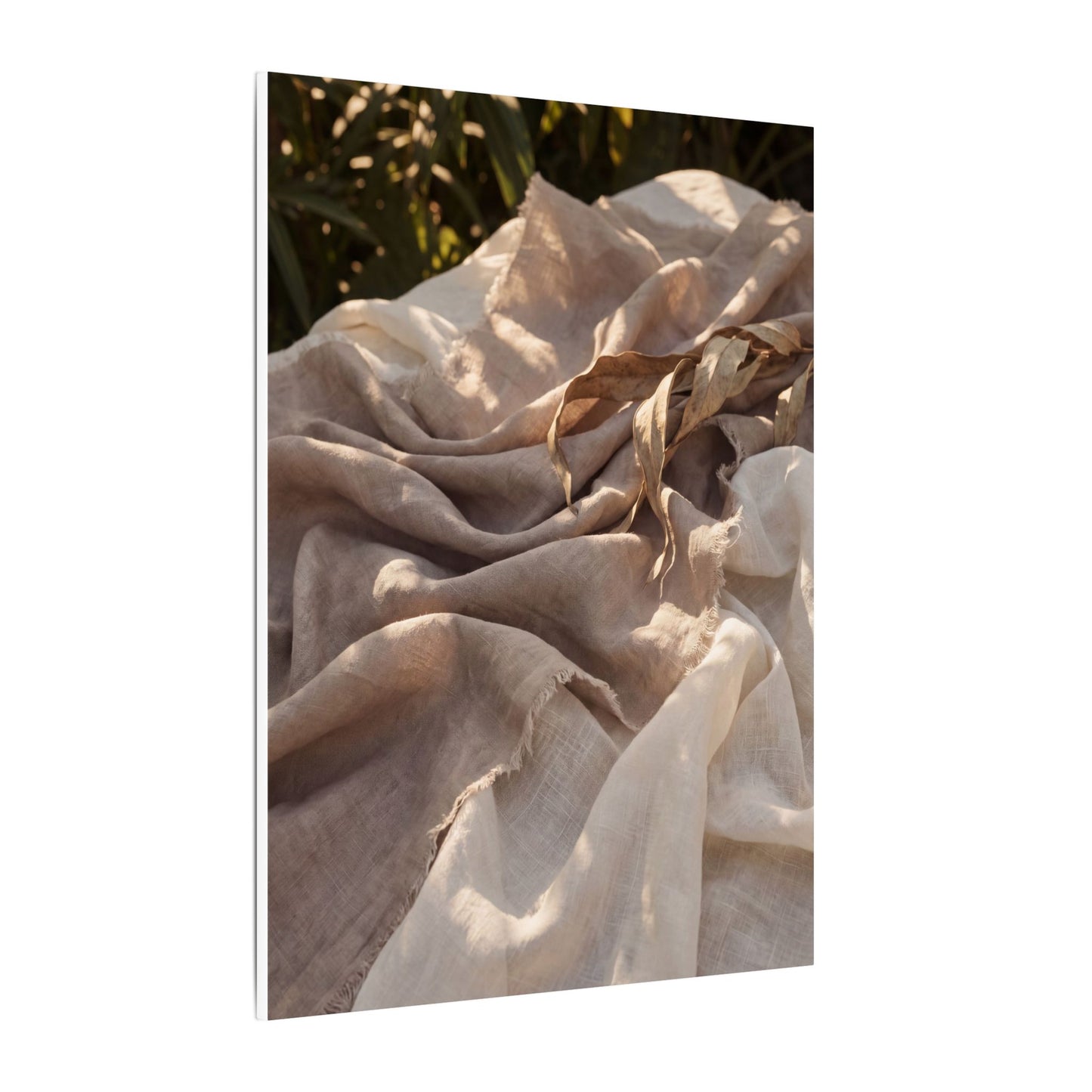Silk Drape Summer Canvas Art | Japandi Neutral Design