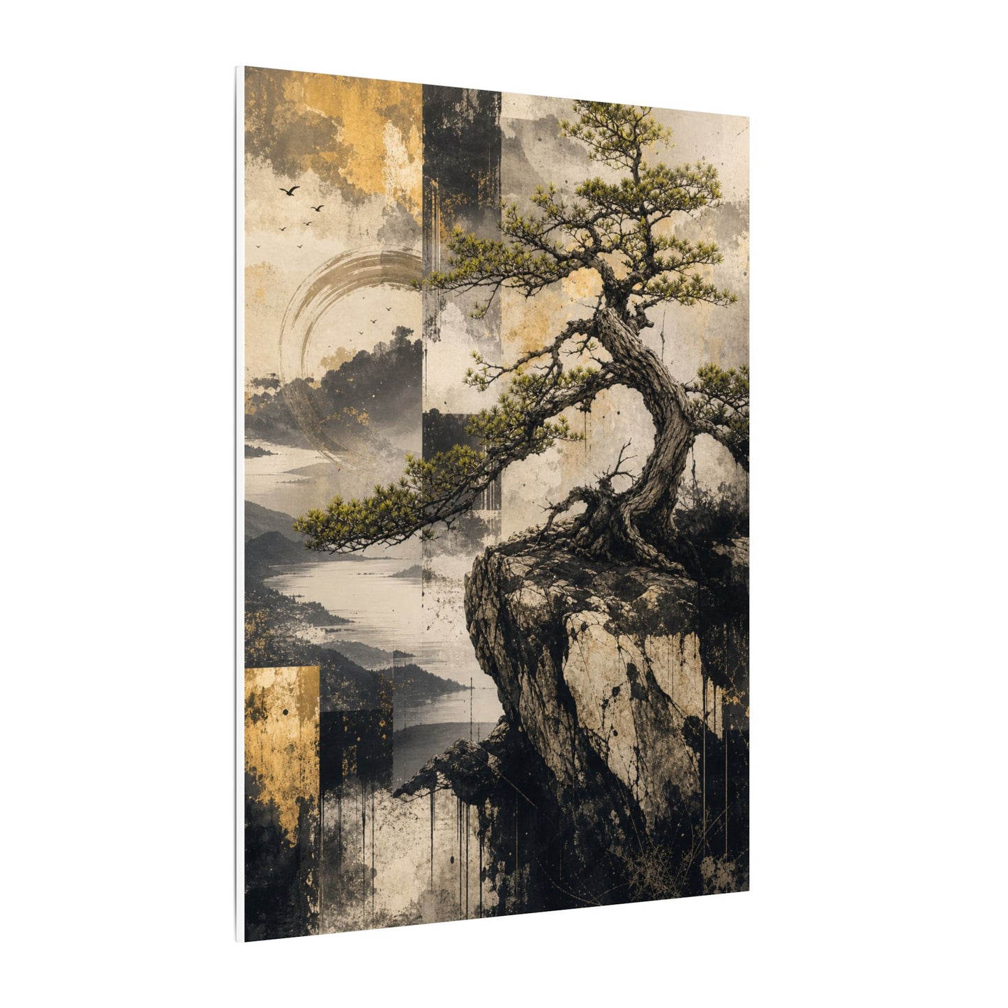 Golden Hour Pine Tree Canvas Art - Japandi Datsuzoku
