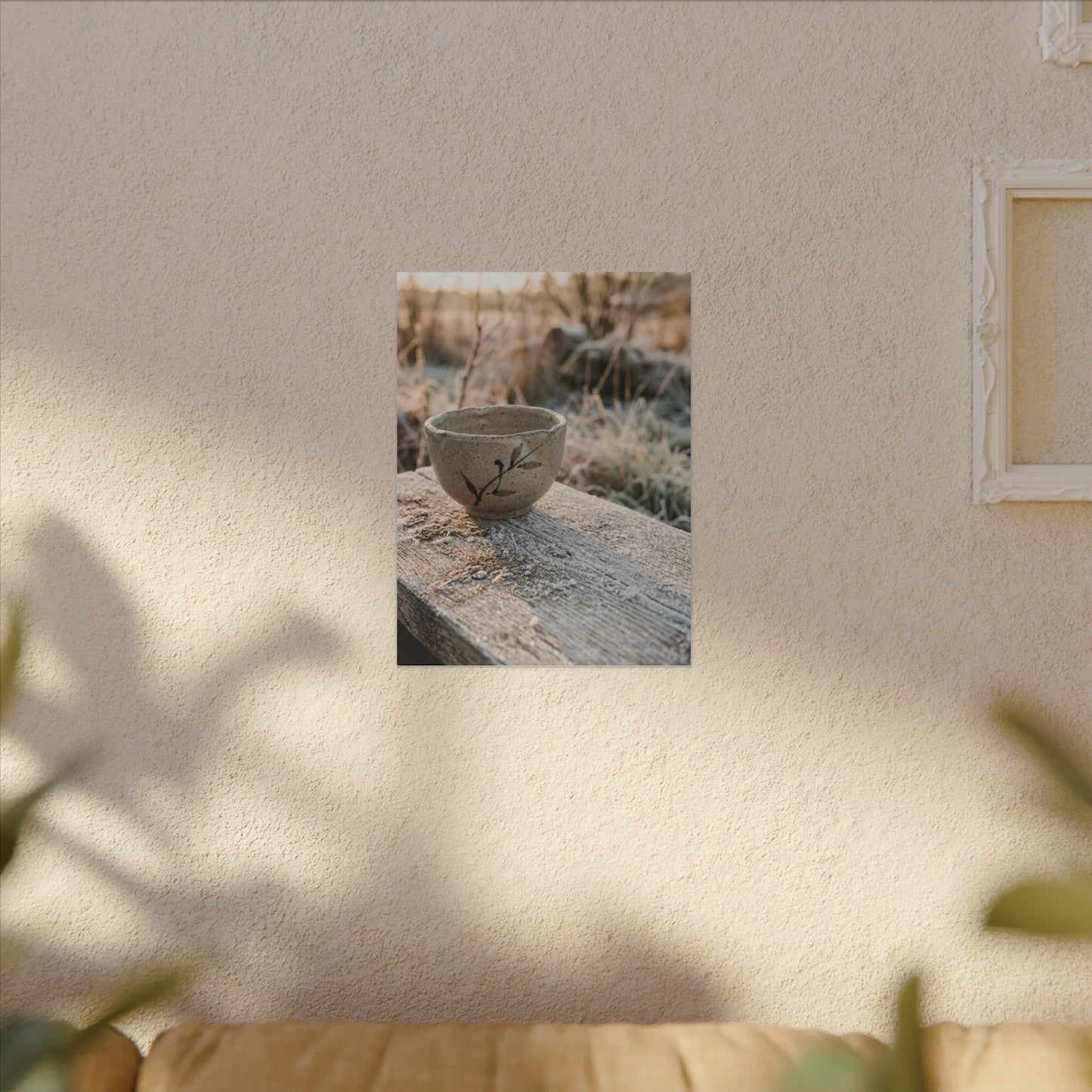 Golden Hour Ceramic Bowl Canvas Art - Japandi Ma