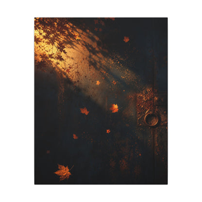 Dark Japandi Rust Patina in Golden Hour | Shadow Zen Canvas Art