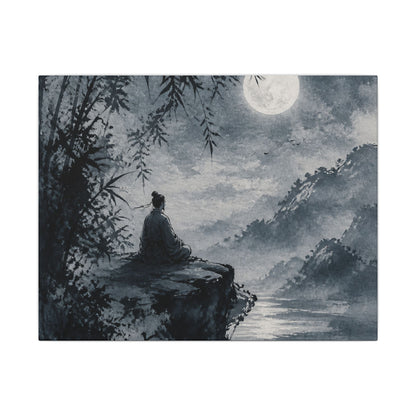 Ink Brushstroke Sumi E Canvas Art | Serene Zen Art