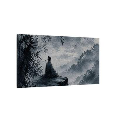 Ink Brushstroke Sumi E Canvas Art | Serene Zen Art