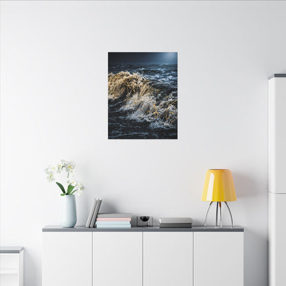 Ocean Wave Winter Canvas Art | Kintsugi Artful Design
