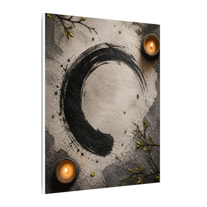 Candlelight Ink Brushstroke Canvas Art - Zen Ma