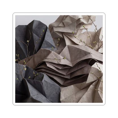 Paper Fold Spring Sticker | Japandi Elegant Design
