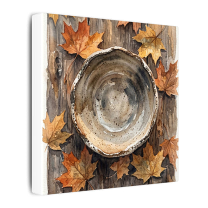 Ma Ceramic Bowl Canvas Art - Japandi Watercolor