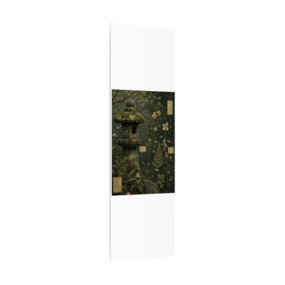 Spring Stone Lantern Herbarium Canvas Art | Nostalgic Decor