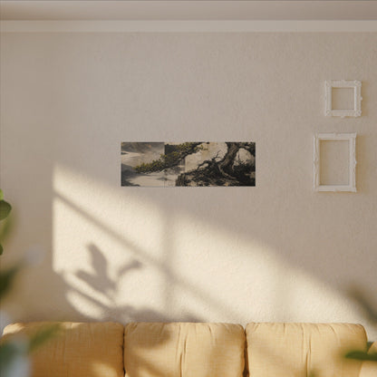 Golden Hour Pine Tree Canvas Art - Japandi Datsuzoku